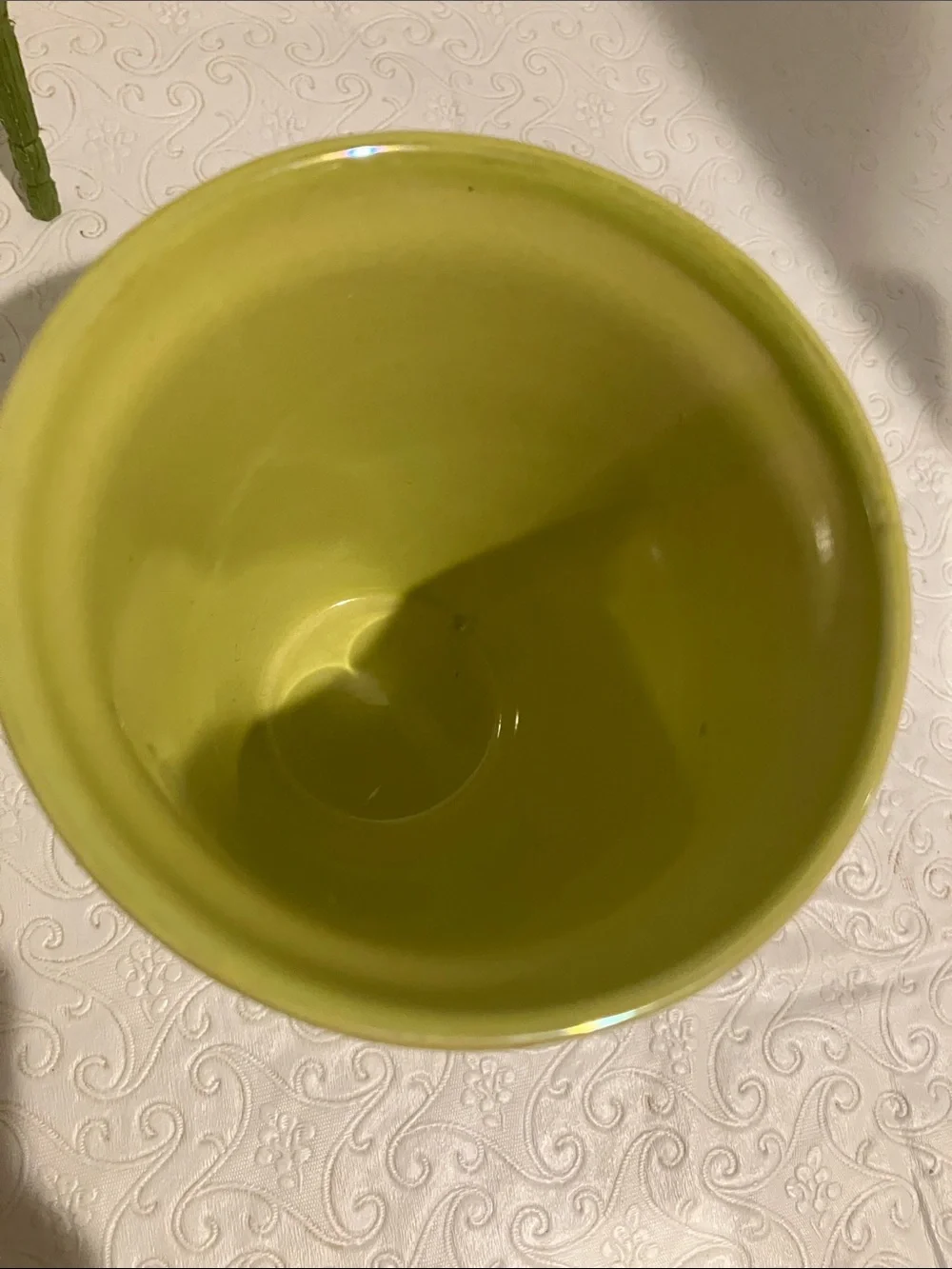 Green Ceramic Planter Set by